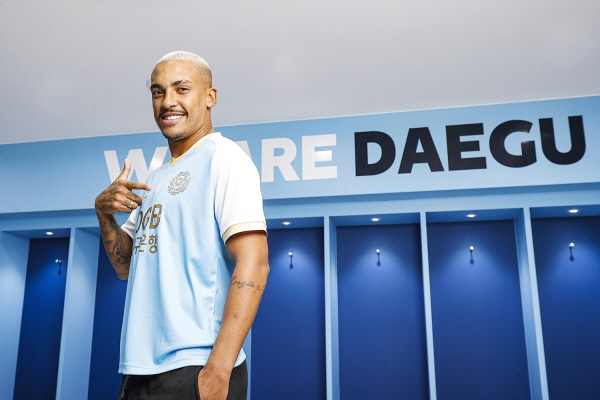 대구의 5번째 외국인 선수 쿼터로 영입된 브라질 출신 바셀루스 ©대구 FC 제공 대구의 5번째 외국인 선수 쿼터로 영입된 브라질 출신 바셀루스 ©대구 FC 제공