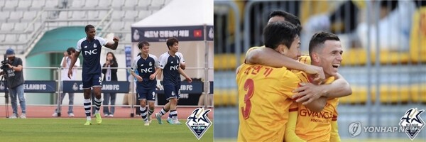 서울이랜드 FC 호난(왼쪽 사진 왼쪽)과 광주 FC 아사니(오른쪽 사진 오른쪽) ©연합뉴스=한국프로축구연맹 제공 서울이랜드 FC 호난(왼쪽 사진 왼쪽)과 광주 FC 아사니(오른쪽 사진 오른쪽) ©연합뉴스=한국프로축구연맹 제공