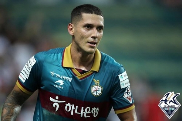 21일 '하나원큐 K리그1 2023' 34R 경기에서 동점골을 터뜨린 대전 티아고 ©연합뉴스=한국프로축구연맹 제공